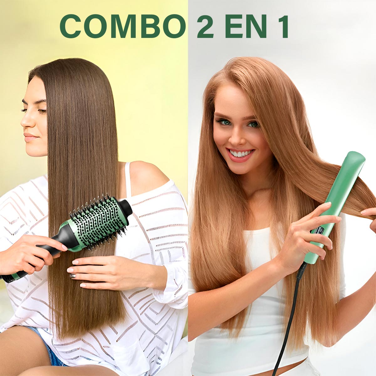 PLANCHA + CEPILLO PRO COMBO 2 EN 1